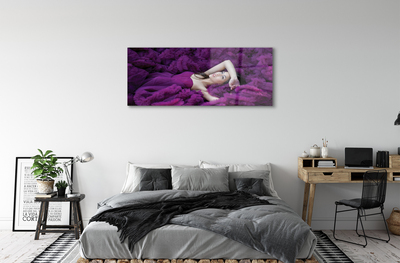 Pintura acrílica Mulher violeta