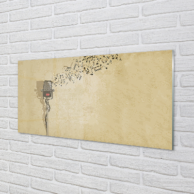 Quadro acrílico Microfone musical