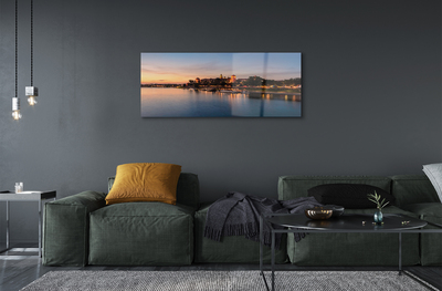 Quadro acrílico Castelo do Rio Sunset de Cracóvia