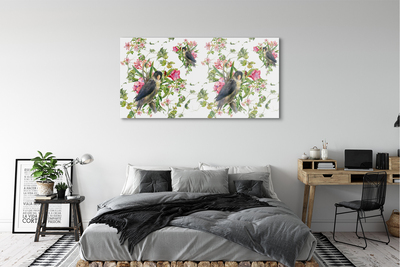 Quadro acrílico Pássaros em um galho