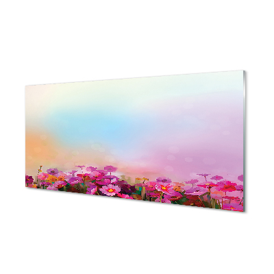 Quadro acrílico Flores no céu