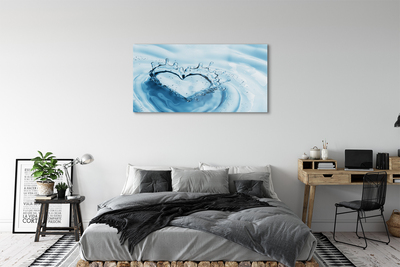 Pintura acrílica Coração de gotas de água