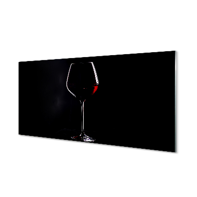 Quadro acrílico Fundo preto com uma taça de vinho