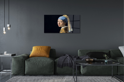 Quadro acrílico Moça com Brinco de Pérola - Johannes Vermeer