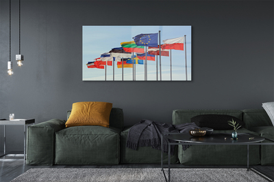 Quadro acrílico Muitas bandeiras