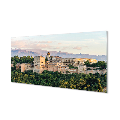 Quadro acrílico Espanha Castelo floresta montanhas
