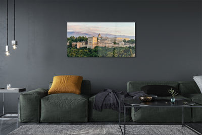 Quadro acrílico Espanha Castelo floresta montanhas