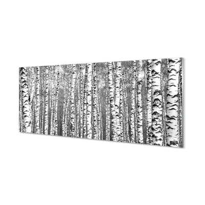 Pintura acrílica Árvores pretas e brancas