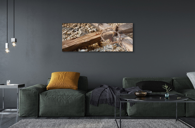 Pintura acrílica Cruz, pedras, espinhos