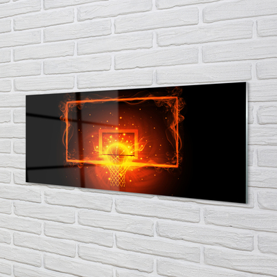 Pintura acrílica Bola de basquete de fogo