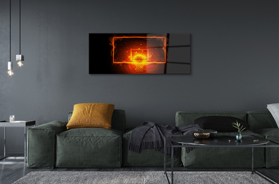 Pintura acrílica Bola de basquete de fogo