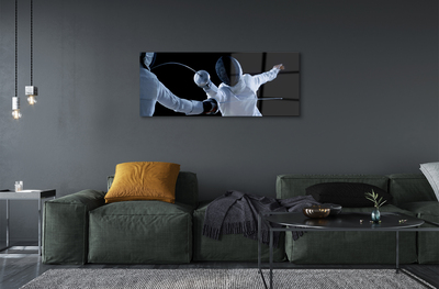 Quadro acrílico Pessoas com roupas brancas