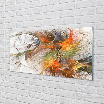 Pintura acrílica Fractais geométricos coloridos