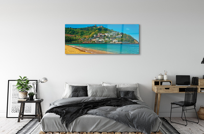 Quadro acrílico Espanha Praia Montanhas Cidade