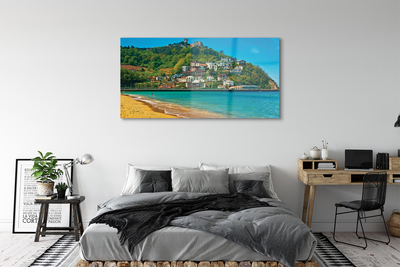 Quadro acrílico Espanha Praia Montanhas Cidade