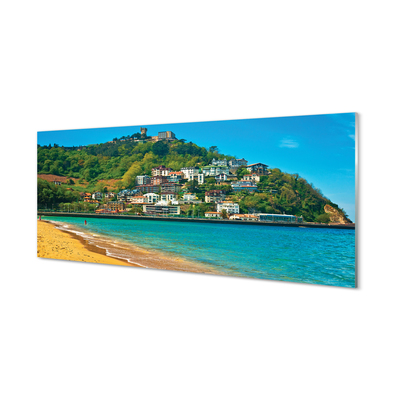 Quadro acrílico Espanha Praia Montanhas Cidade