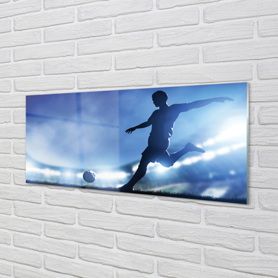 Quadro acrílico Homem das luzes azuis