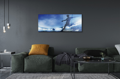 Quadro acrílico Homem das luzes azuis