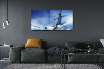 Quadro acrílico Homem das luzes azuis