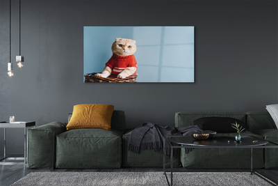 Quadro acrílico Gato sentado