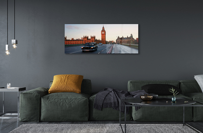 Quadro acrílico Cidade, céu, rua, carros