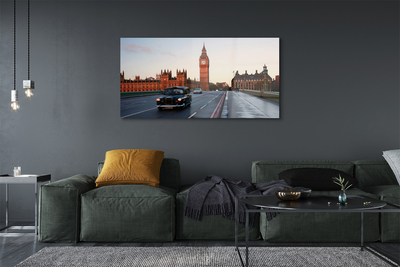 Quadro acrílico Cidade, céu, rua, carros