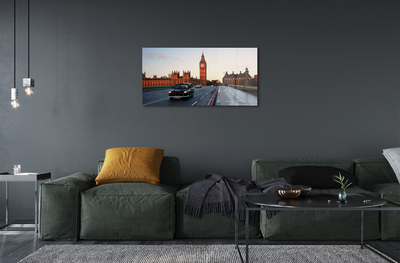 Quadro acrílico Cidade, céu, rua, carros