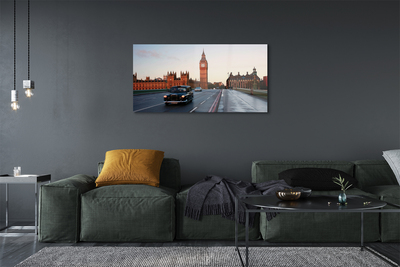 Quadro acrílico Cidade, céu, rua, carros