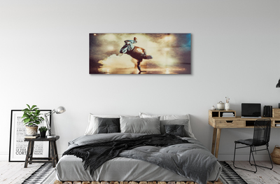 Pintura acrílica Homem fuma dança