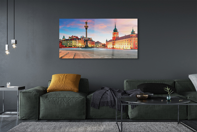 Pintura acrílica Nascer do sol em Varsóvia, Cidade Velha