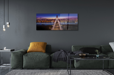 Quadro acrílico Panorama do Rio Ponte de Varsóvia