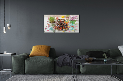 Pintura acrílica Bolo de flor de ovo