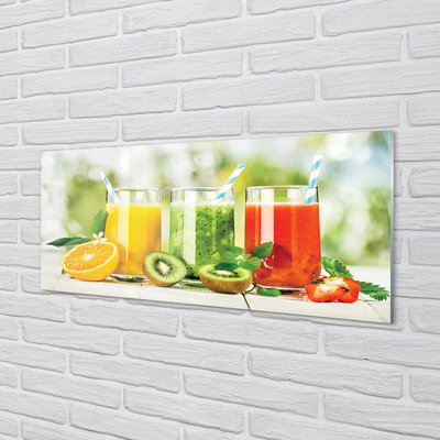 Pintura acrílica Smoothies de morango e kiwi