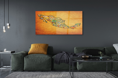 Quadro acrílico Mapa de cores