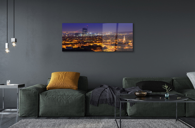Quadro acrílico Panorama noturno da cidade de Gdansk