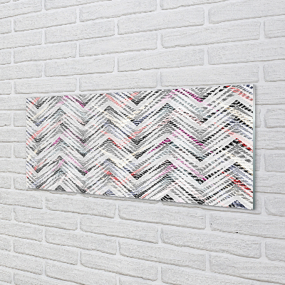 Quadro acrílico Espinha de peixe colorida