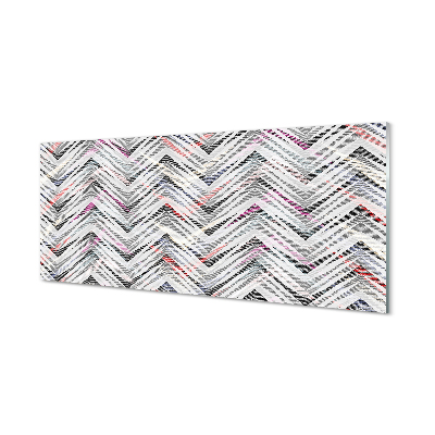 Quadro acrílico Espinha de peixe colorida