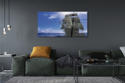 Quadro acrílico Mar, navio, nuvens