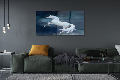 Pintura acrílica Unicórnio do planeta céu