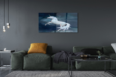 Pintura acrílica Unicórnio do planeta céu