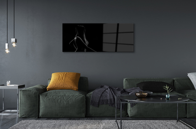 Quadro acrílico Mulher com cabelo comprido