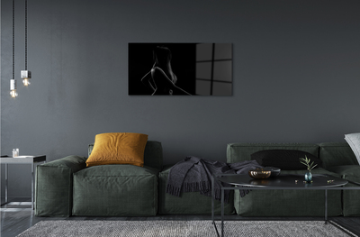 Quadro acrílico Mulher com cabelo comprido