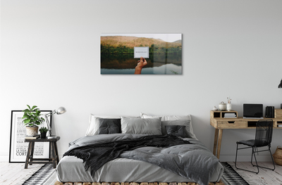 Pintura acrílica Panorama da inscrição mão