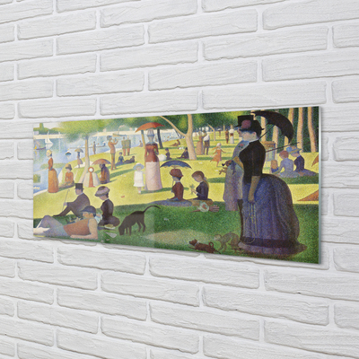 Pintura acrílica Tarde de domingo na Ilha de La Grande Jatte - Georges Seurat