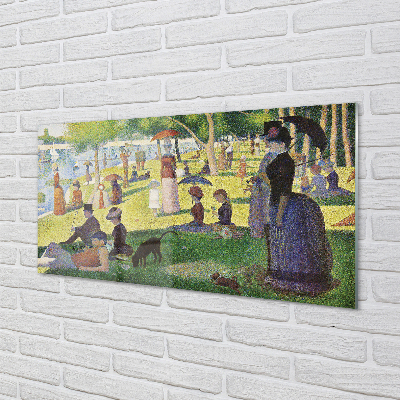 Pintura acrílica Tarde de domingo na Ilha de La Grande Jatte - Georges Seurat