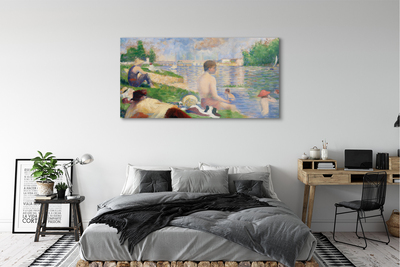 Quadro acrílico Estudo Final para as Banhistas de Asnières - Georges Seurat