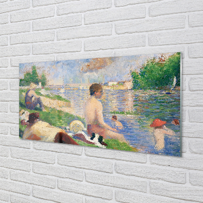 Quadro acrílico Estudo Final para as Banhistas de Asnières - Georges Seurat
