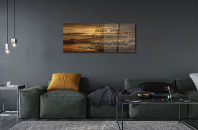 Pintura acrílica Navio mar nuvens