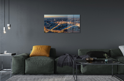 Quadro acrílico Panorama noturno de Cracóvia