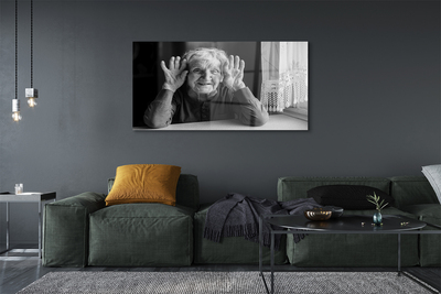 Pintura acrílica Uma mulher idosa